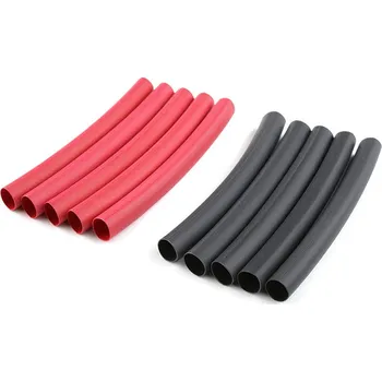 RC náhradní díl Smršťovací bužírka 6.4mm červená + černá (10)