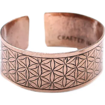 Náramek AWGifts Měděný Tibetský náramek - Mantra - Květ života