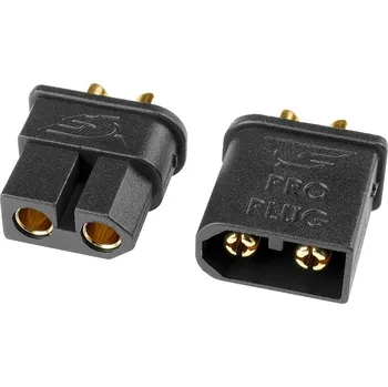 RC vybavení TC PRO konektor 3.5mm - pozlacený - s přepol. ocharanou - samec+samice - 1 pár