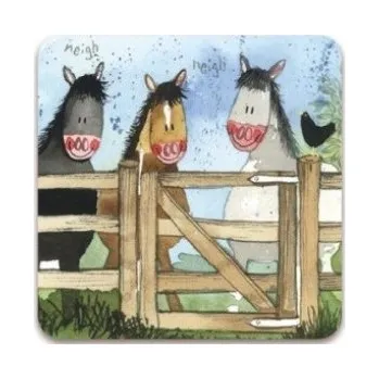 Dekorativní magnet Magnetka Alex Clark, The gate (magnet s koněm, kůň, poníci)