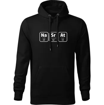 Pánská mikina Pánská MIKINA S KAPUCÍ - NaSrAt (ČERNÁ) Barva: Černá, Barva potisku: Bílý, Velikost: 5XL