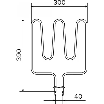 Přímotop Harvia Topné těleso, spirála pro saunová kamna KIP, KV30 (E), 45, M45, V45E, 1500W