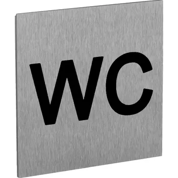 Walteco Symbol "WC", 60x60mm, nerez, samolepka