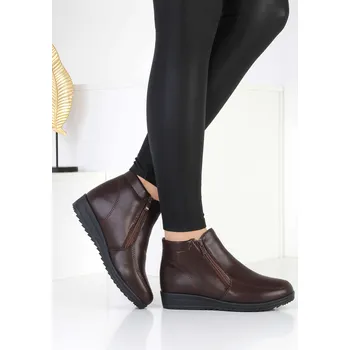 Dámská zimní obuv MODERN WORLD Kotníkové boty na klínku 301-PU-2BR Velikost: 39