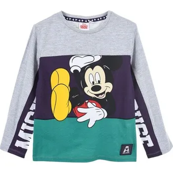 Chlapecká mikina Sportovní mikina Mickey Mouse - šedo-modro-zelená Velikost: 98