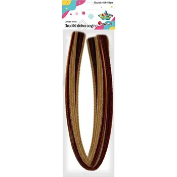 Titanum Chlupaté drátky, ODSTÍNY HNĚDÉ, průměr 0,6cm, délka 50cm, 15ks/bal.