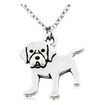 Náhrdelník LABRADOR štěně - náhrdelník s přívěskem - stříbrný 1ks ŠP/FO