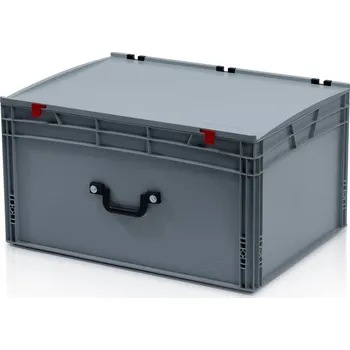 Přepravka na jídlo Přepravka EURO s víkem 80x60x43,5 - 1 madlo na dlouhé straně