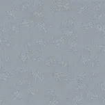 Vliesové tapety na zeď florální vzor šedý na tmavém podkladu