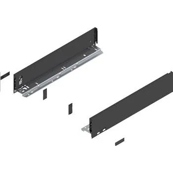 BLUM LEGRABOX pure 770M6002S, sada bočnic výška M, délka 600, karbonově černá