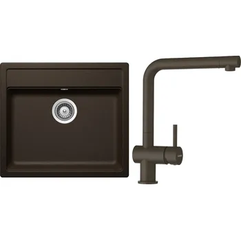 Granitový dřez Set Schock S10-1 (dřez Mono N-100 Bronze + baterie Epos Bronze)