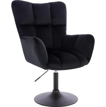 Křeslo Otočné křeslo Alta velurna černém talíři - černé