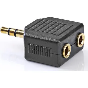 Audio kabel Nedis Adaptér jack 3.5mm stereo zástrčka - 2x jack 3.5mm stereo zásuvka (CAGP22945BKG)