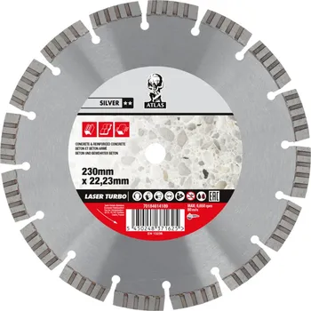 Řezný kotouč Diamantový kotouč ATLAS TURBO LASER 230x3,2x22,23