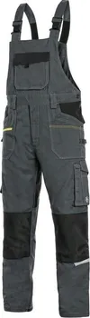 montérky CXS Stretch kalhoty s laclem tmavě šedé/černé 48