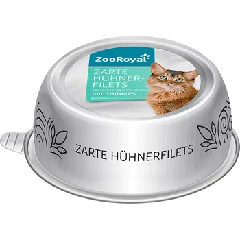 Krmivo pro kočku ZooRoyal Jemné kuřecí filety s krevetami 12 × 85 g