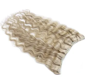 Příčesek Clip pás 50cm vlnitý - platina / světle hnědá