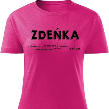Dámské tričko Dámské tričko Zdeňka Barva: Růžová, Velikost: XL