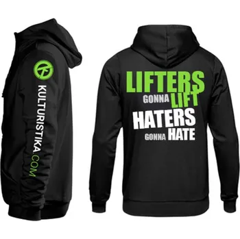 Pánská mikina Kulturistika.com Pánská mikina s kapucí Hardcore černá - XXL