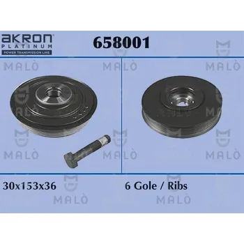 Řemenice, klikový hřídel AKRON-MALÒ 658001