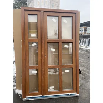 Vchodové dveře SOFT vchodové plastové dveře HAVAJ, čiré sklo, 130x200, zlatý dub/bílá (dvoukřídlé plastové dveře 130x200 cm)