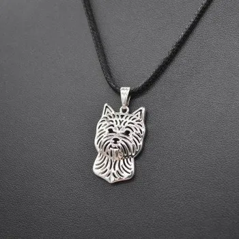 Náhrdelník Norvičský teriér - ŠŇŮRKA - náhrdelník s přívěskem - stříbrný 1ks ŠP/JS