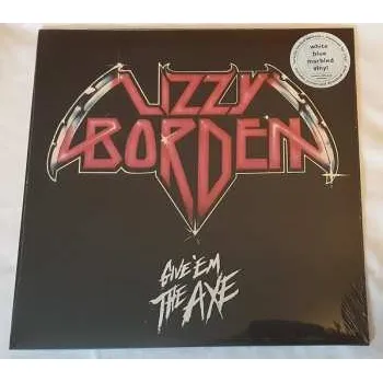 Zahraniční hudba LP Lizzy Borden: Give 'Em The Axe LTD | CLR 2021 Coloured White Blue Marbled Vinyl Limited Edition