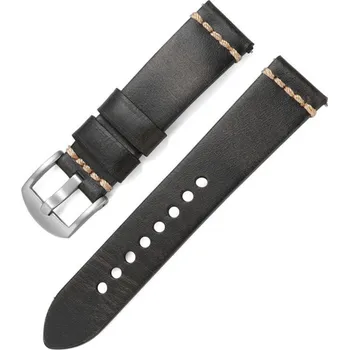 Řemínek na hodinky Amparo Miranda® Řemínek na hodinky PD312 černý, Šířka řemínku 22 mm