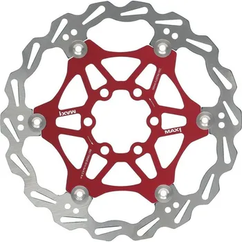 Brzda na kolo MAX1 Alux Brzdový kotouč 160 mm červený – s ALU unašečem, 6 děr Barva: 6 děr, Velikost: 160 mm