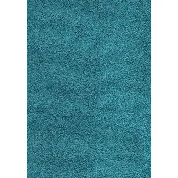 Koberec Vopi Kusový koberec Dream Shaggy 4000 tyrkys (Varianta: Kulatý 80 cm průměr)