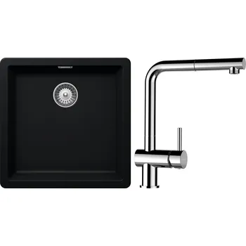 Granitový dřez Set Schock S11-13 (dřez Greenwich N-100 Puro + baterie Epos.120 Chrom)