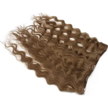 Příčesek Clip pás 40cm vlnitý - středně hnědá
