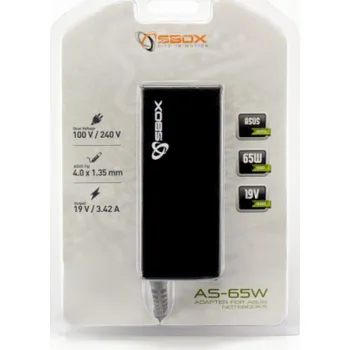 Adaptér k notebooku Sbox Adapter for Asus Notebooks AS-65W