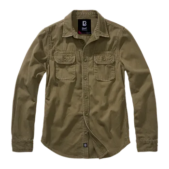 Dámská košile Košile Women Vintage Shirt Long Sleeve olivová XXL