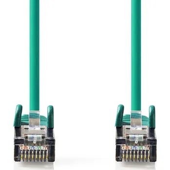 Síťový kabel Nedis síťový kabel S/FTP CAT6, zástrčka RJ45 - zástrčka RJ45, 1 m, zelená (CCGP85221GN10)