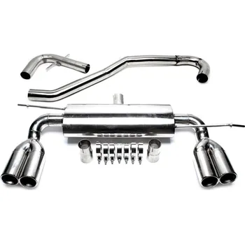 Tlumič výfuku TA Technix sportovní nerezový duplex výfuk VW Golf V htb (1K, 04-08) kromě 4Motion, 2x 76 mm rovná nerezová koncovka s pertlem pro obě strany