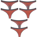 GreeNice Dámské bezešvé tanga Grenice (3ks v balení ) Barva: Oranžová, Velikost: L/XL