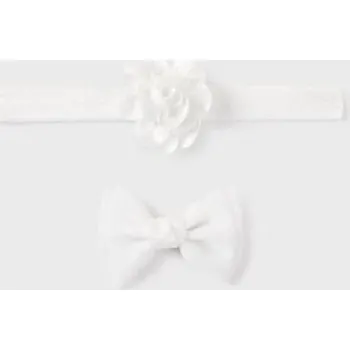 Čelenka bílá sváteční čelenka a sponka pro miminka Mayoral 9612-26 velikost uni
