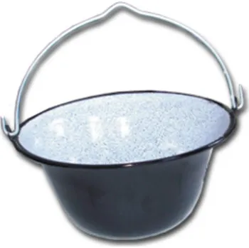 Kempingové nádobí Kotel na guláš smaltovaný 8 lo 37,5 cm závěsný g2