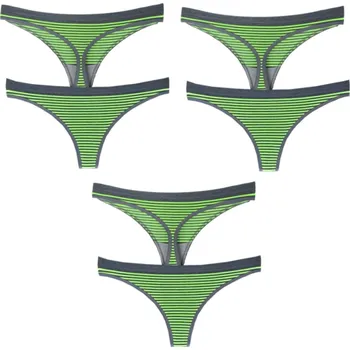 Kalhotky GreeNice Dámské bezešvé tanga Grenice (3ks v balení ) Barva: Zelená, Velikost: S/M