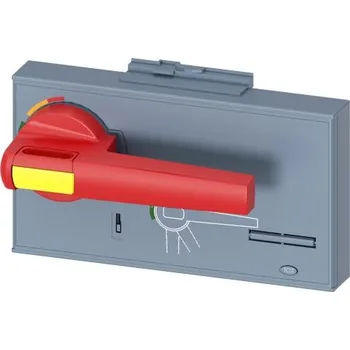Stykač SIEMENS Čelní ruční pohon žluto-červená barevná kombinace, pro 3VA27 typ 3VW9727-0EK15 3VW9727-0EK15