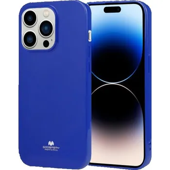 Pouzdro na mobilní telefon Goospery lesklý kryt z měkkého plastu pro iPhone 14 Pro Max - modrý
