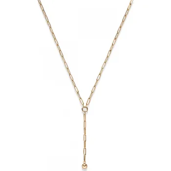 Náhrdelník Zlatý náhrdelník zakončený kuličkou Anabelle Materiál šperku: Růžové zlato