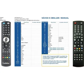 Dálkový ovladač General COMAG RG405 PVRS3 - náhradní dálkový ovladač