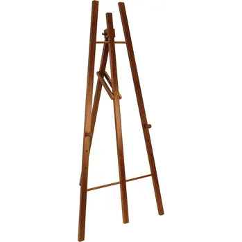 Securit Dřevěný třínohý stojan 165 cm, tmavě hnědý