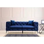 Designová sedačka Rococo 197 cm tmavě modrá