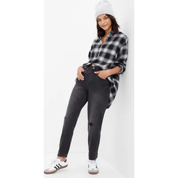 Dámské džíny GAP Teen džíny high rise mom Washwell - Holky GAP šedá 2147065