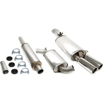 Autodíl TA Technix sportovní nerezový catback výfuk VW Golf II GTi 16V (19E, 85-91), 2x 80 mm rovná nerezová koncovka s pertlem