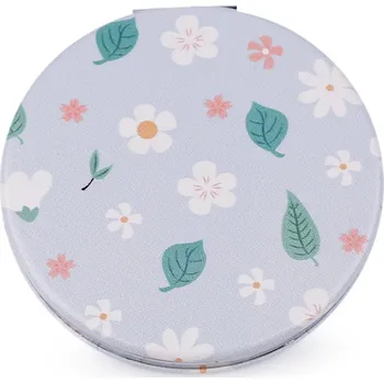 Kosmetické zrcátko Kosmetické zrcátko květy, barva 4 modrá světlá květy