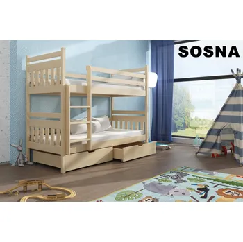 Postel Patrová postel Adam NEW 90x190 cm masiv Barva postele: Modrá